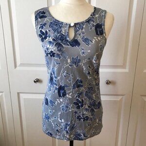 Tiffany Adams Sleeveless Floral Top Size S